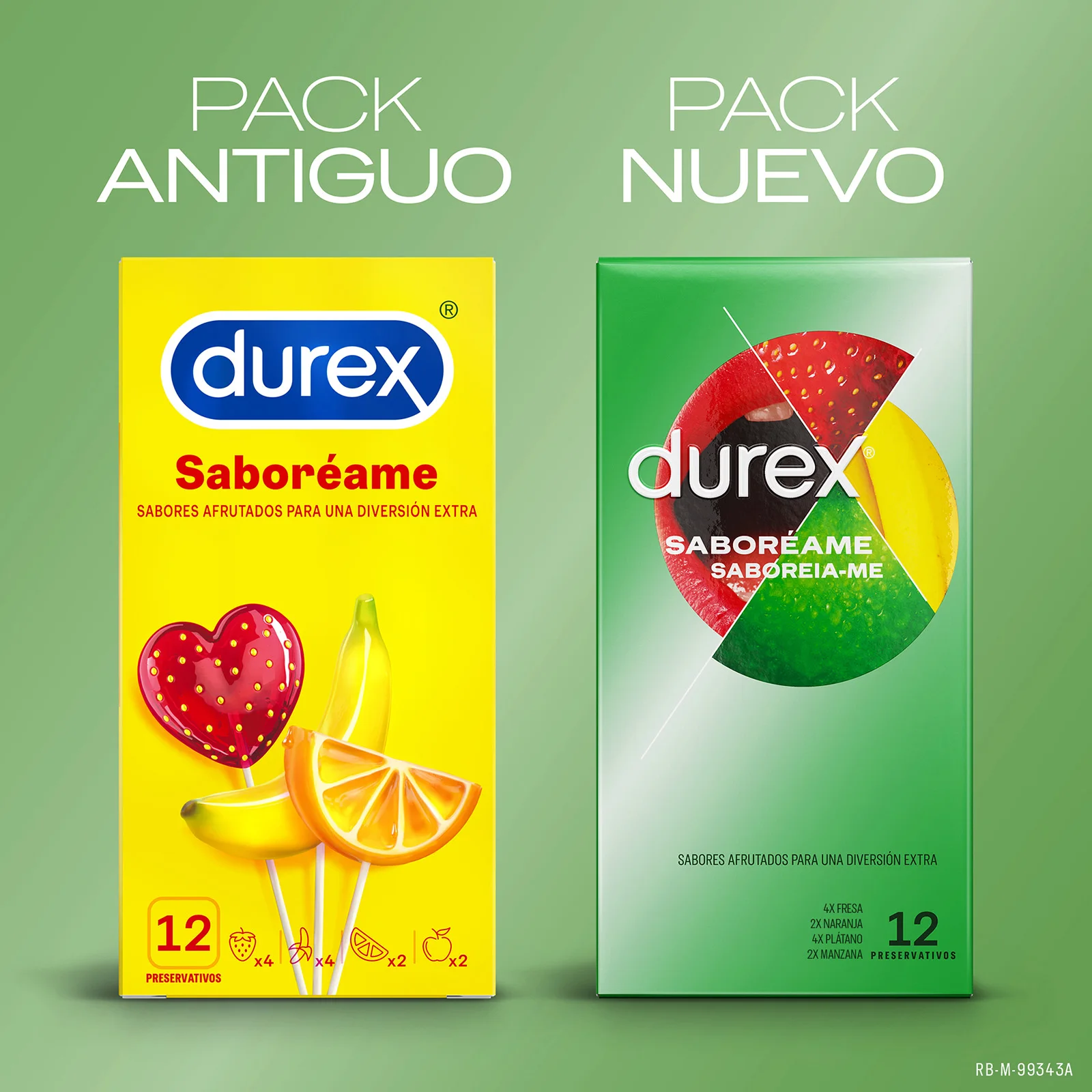 Durex - Preservativos Saboreame para Mayor Sensación, sabor fresa. naranja. platano, manzana, - Imagen 8