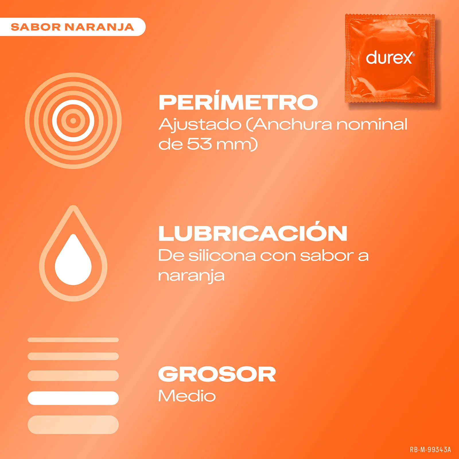 Durex - Preservativos Saboreame para Mayor Sensación, sabor fresa. naranja. platano, manzana, - Imagen 3