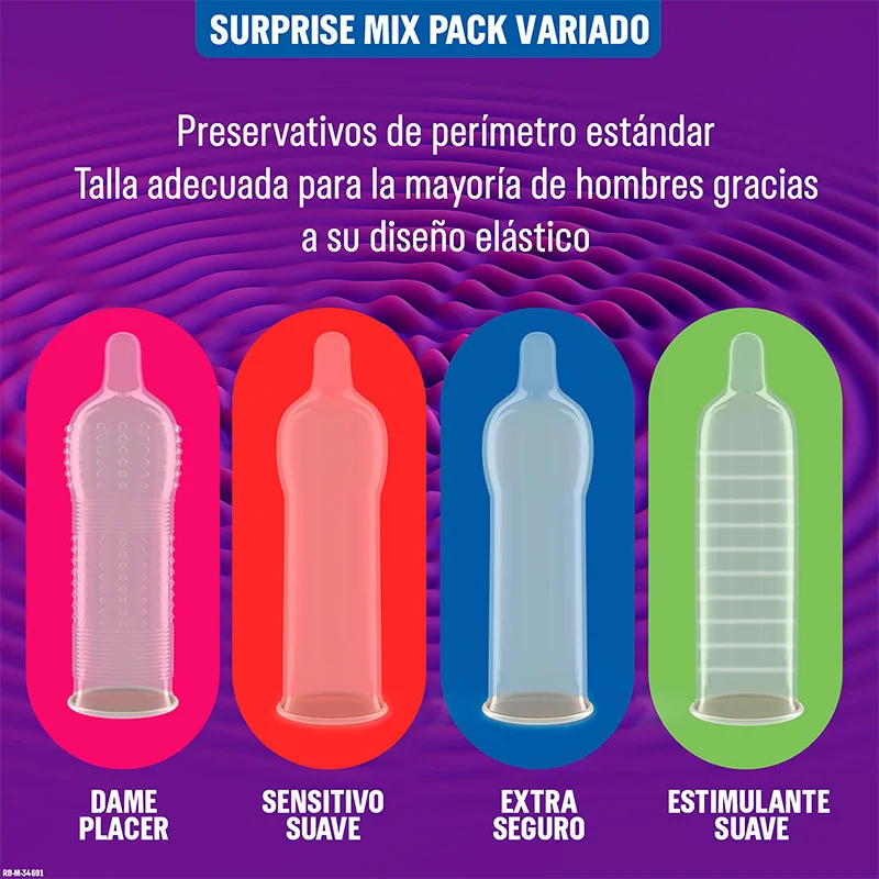 Durex - Preservativos Surprise Mix, 40 Condones Surtidos, Dame Placer, - Imagen 2