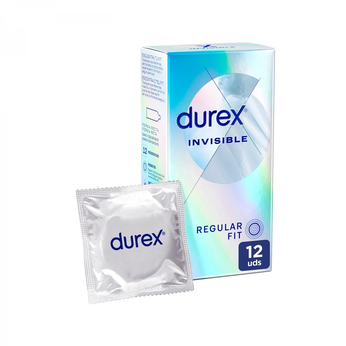 Durex - Preservativos Invisible para Mayor Sensación Packs 12-24-48 condones para un sexo seguro