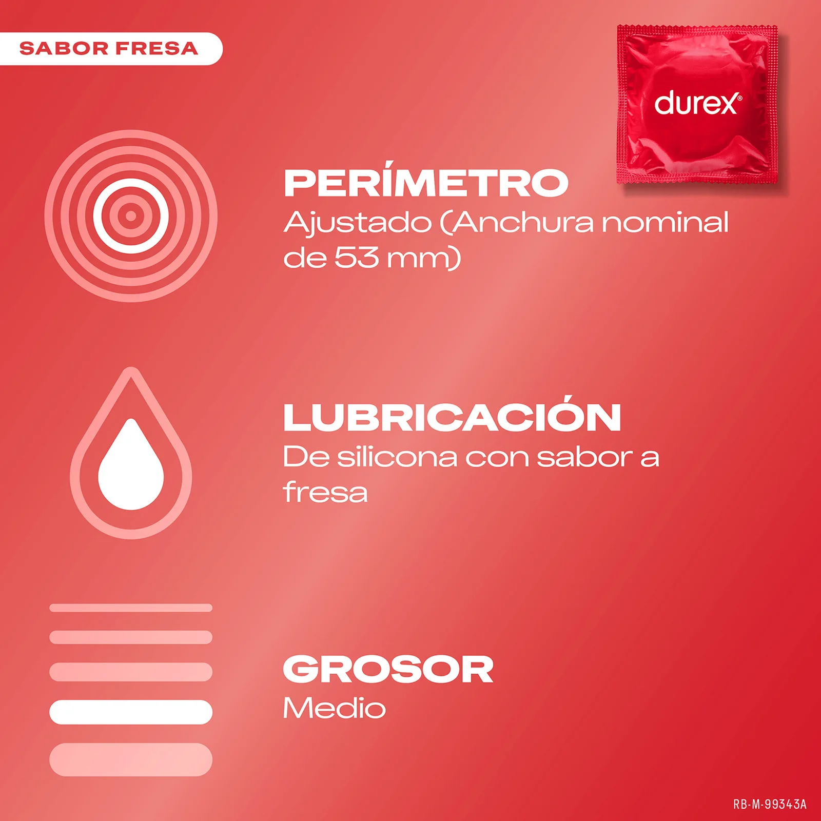Durex - Preservativos Saboreame para Mayor Sensación, sabor fresa. naranja. platano, manzana, - Imagen 4
