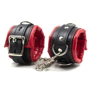 Espiga de cuero suave de alta calidad, cadena de Metal, esposas, puño de tobillo, Bondage BDSM, juguete sexual, ataduras, Bondage sexual, lencería exótica para mujeres