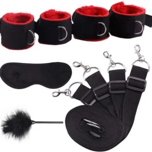 Restricciones sexuales, esposas eróticas, Kit de Bondage para cama, juguetes sexuales para adultos S & M, juegos fetiche, puños de tobillo, vendaje de esclavo, juego de juguetes sexuales