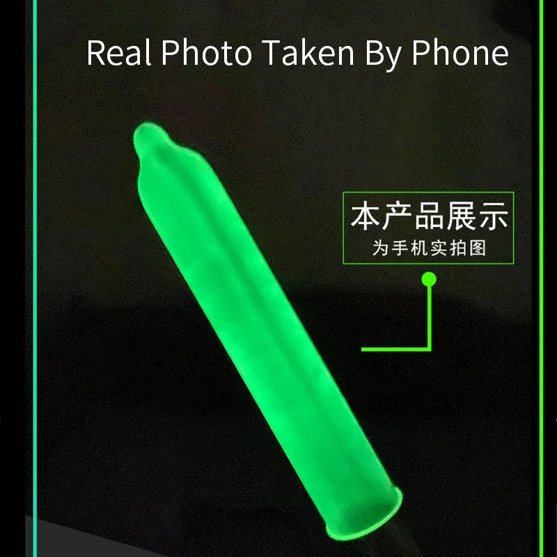 Condones fluorescentes para hombres y mujeres, preservativos de goma. - Imagen 4
