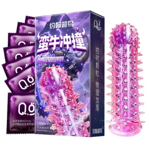 Condón Retardante para Hombres, Fundas para Pene con Punta Engrosada, Gránulos de Látex de Caucho Natural,
