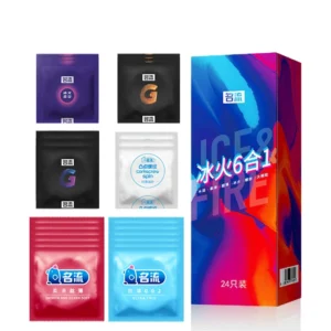 24 Uds. Condón ultrafino, Juguetes sexuales para adultos, mangas para pene lubricadas suaves, condones con sensación de fuego de hielo, productos sexuales anticonceptivos