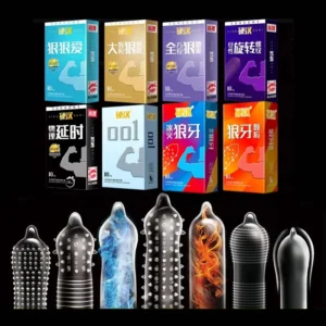 Todo tipo de condones para hombres, preservativos acanalados en espiral, punteados grandes,  condón para eyaculación retardada