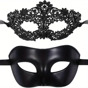 Máscaras de disfraces de encaje negro