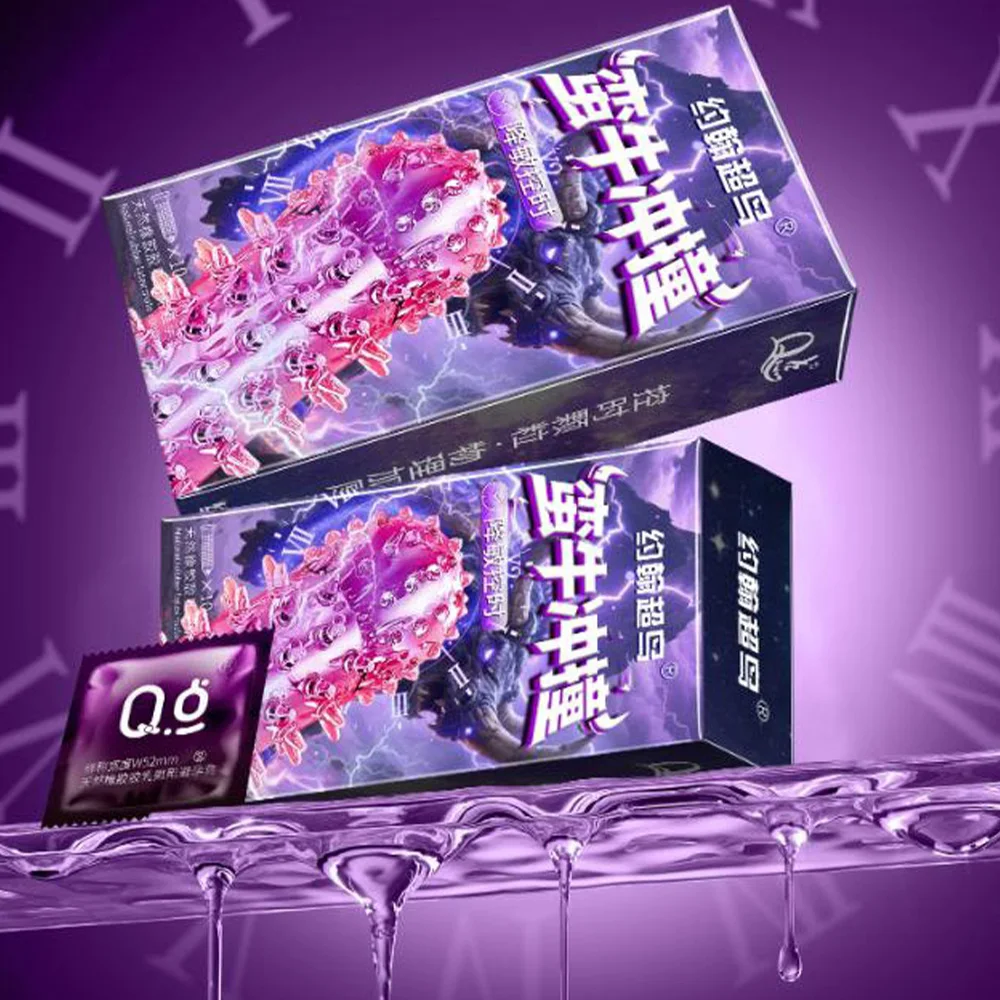 Condón Retardante para Hombres, Fundas para Pene con Punta Engrosada, Gránulos de Látex de Caucho Natural, - Imagen 5