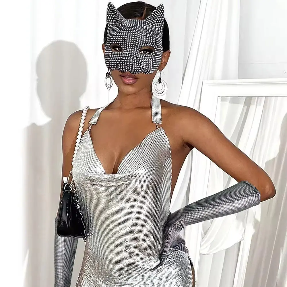 Máscaras de orejas de gato brillantes, máscara de gatito - Imagen 2