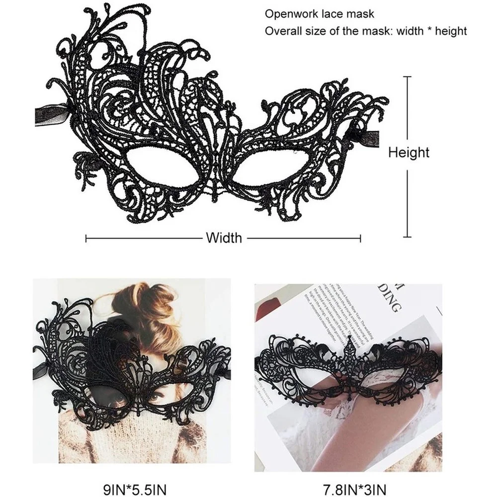 1 Uds. Máscara de mascarada Sexy Simple máscara de fiesta para mujer bonita y elegante mascarada de encaje para mujer - Imagen 2