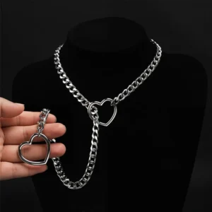 Gargantilla ajustable BDSM, collar de cadena con junta tórica para mujer, joyería, cadena deslizante para mujer, Juguetes sexuales eróticos para pareja