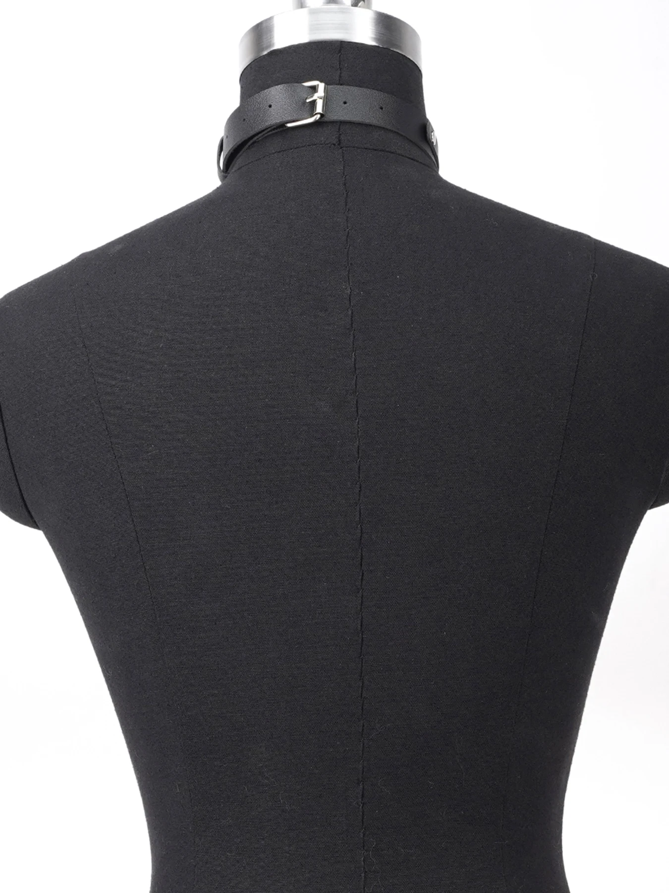 Collar de PU sexy para mujer con cadena de correa, desmontable, cómodo y ajustado, perfecto para fiestas - Imagen 3