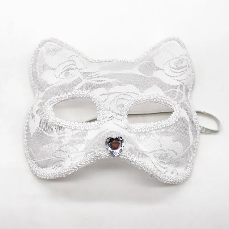 Máscara de Encaje Sexy para Mujer, Disfraz de Gato, Accesorios para Fiesta de Baile, - Imagen 5