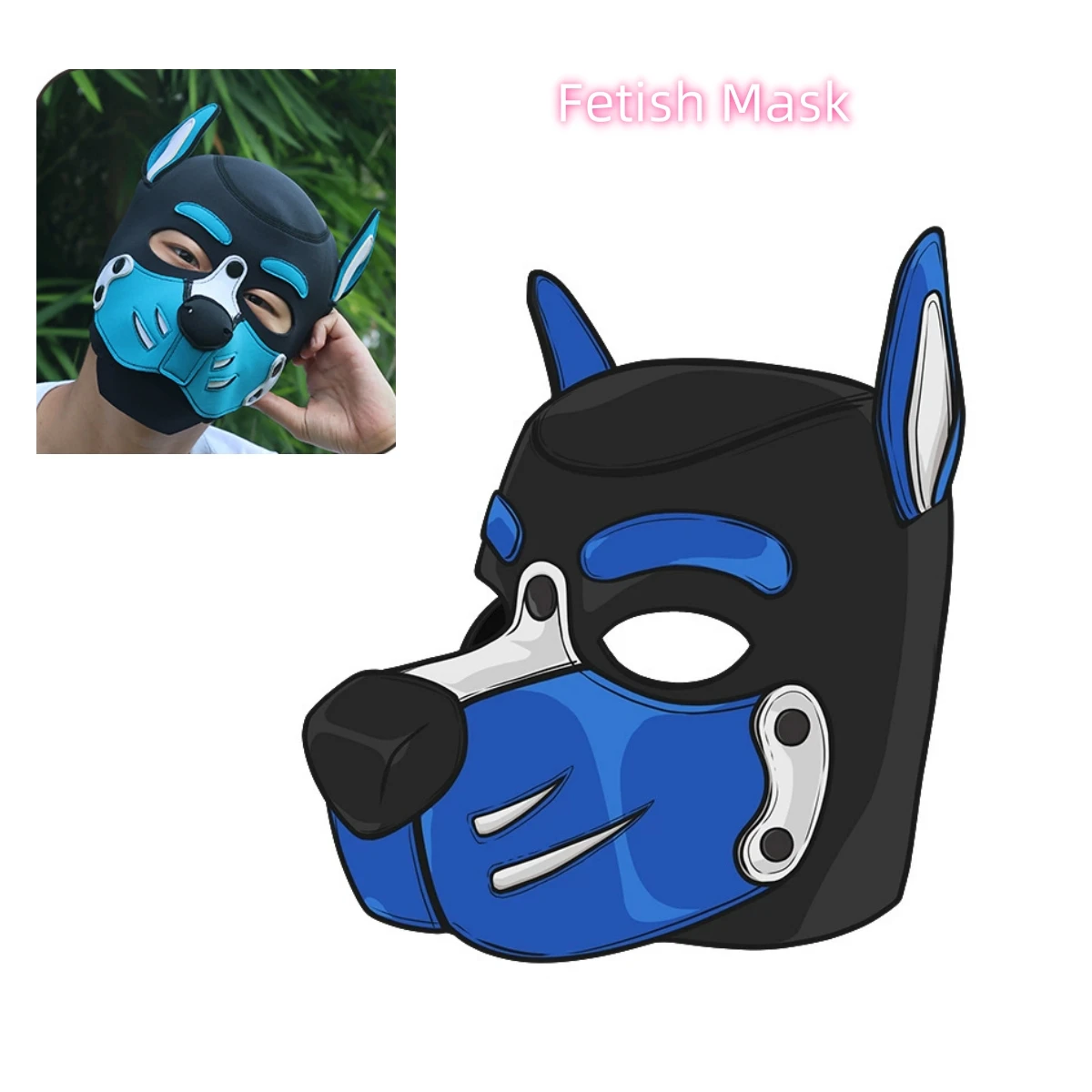 Disfraces sexys de moda Unisex, juego de marionetas de Halloween, juegos para parejas, máscaras fetiche de cara completa, capucha de látex,