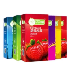 10 Uds. Condones ultrafinos con sabor a fruta,, funda para pene Extra lubricada, productos sexuales para mejorar el retraso masculino