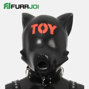 Furrjoi-mascarilla de silicona para Dron Ico, traje de pelo fetiche peludo, capucha de juego para mascotas