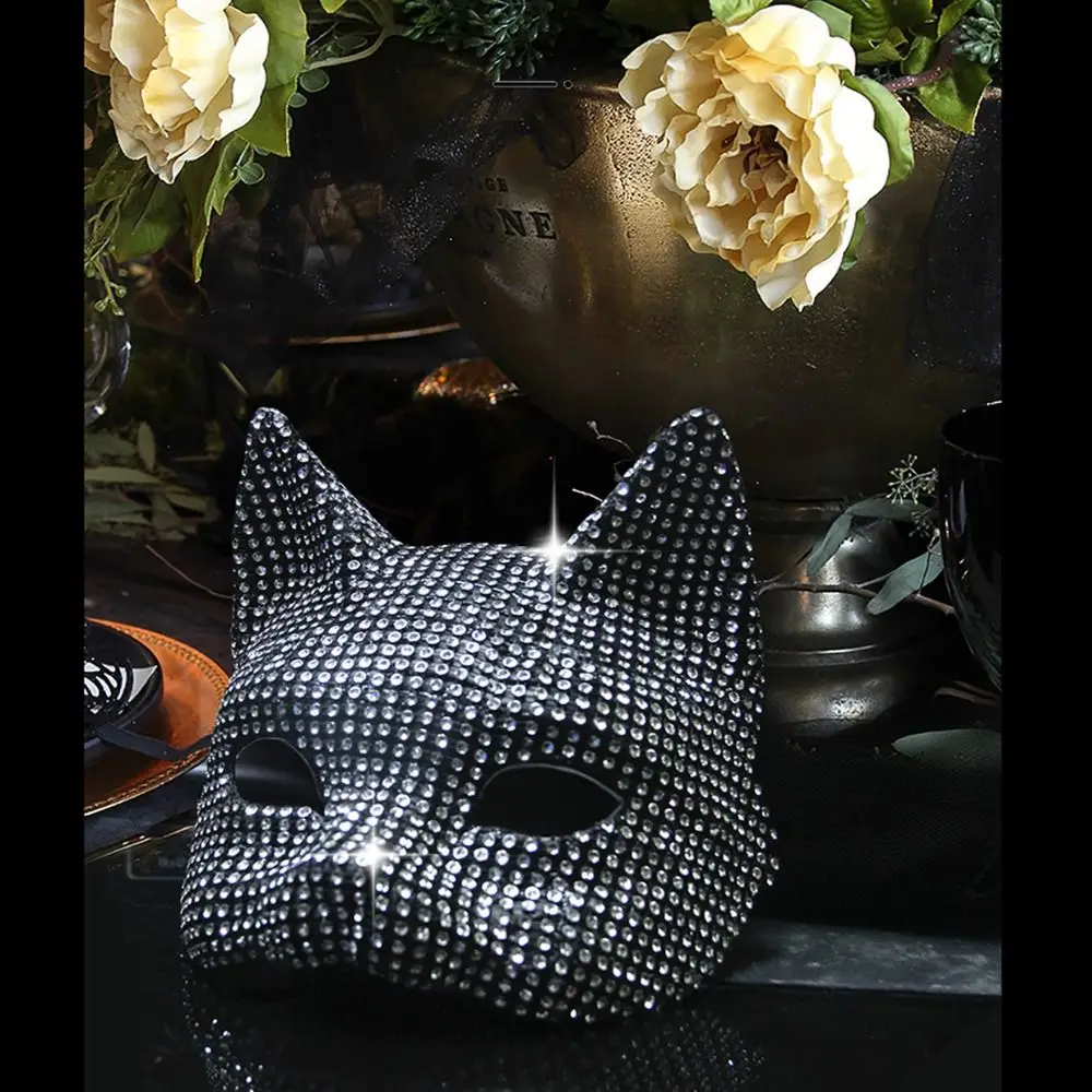 Máscaras de orejas de gato brillantes, máscara de gatito - Imagen 3