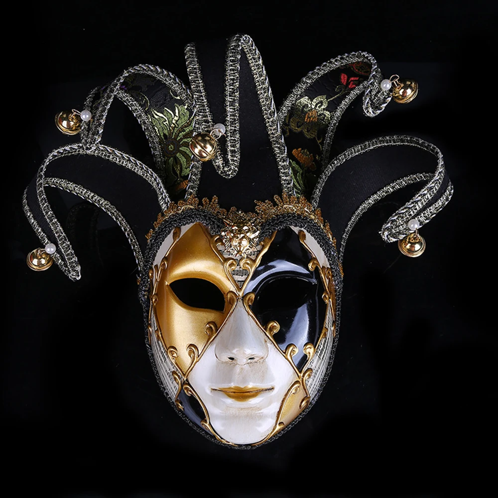 Máscara veneciana femenina pintada de estilo vintage para mascarada. - Imagen 4
