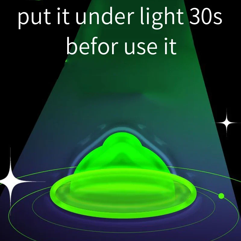 Condones fluorescentes para hombres y mujeres, preservativos de goma. - Imagen 3