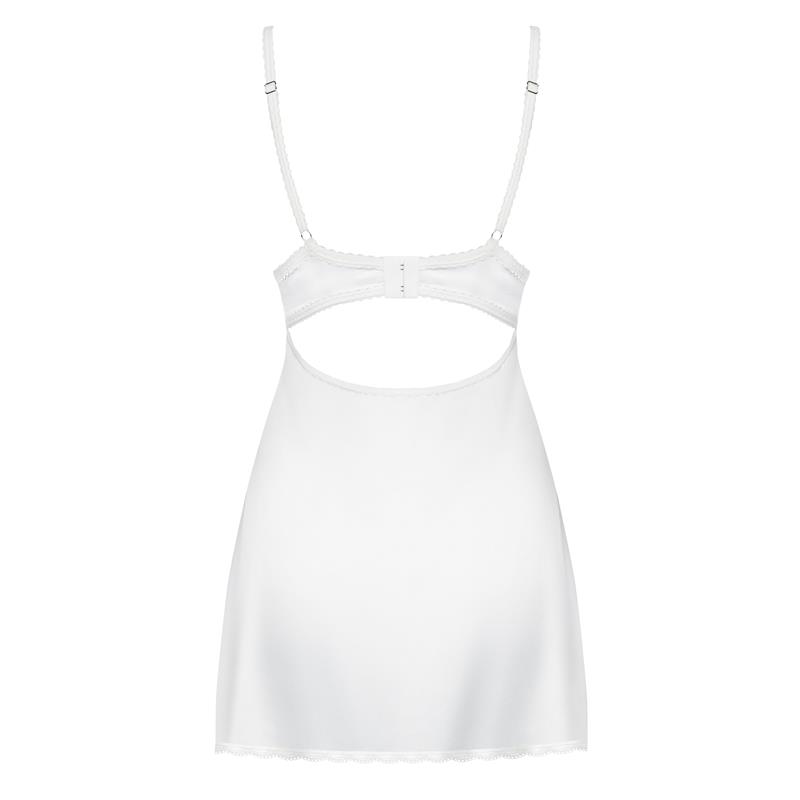871-CHE-2 Chemise y Tanga Color Blanco - Imagen 5