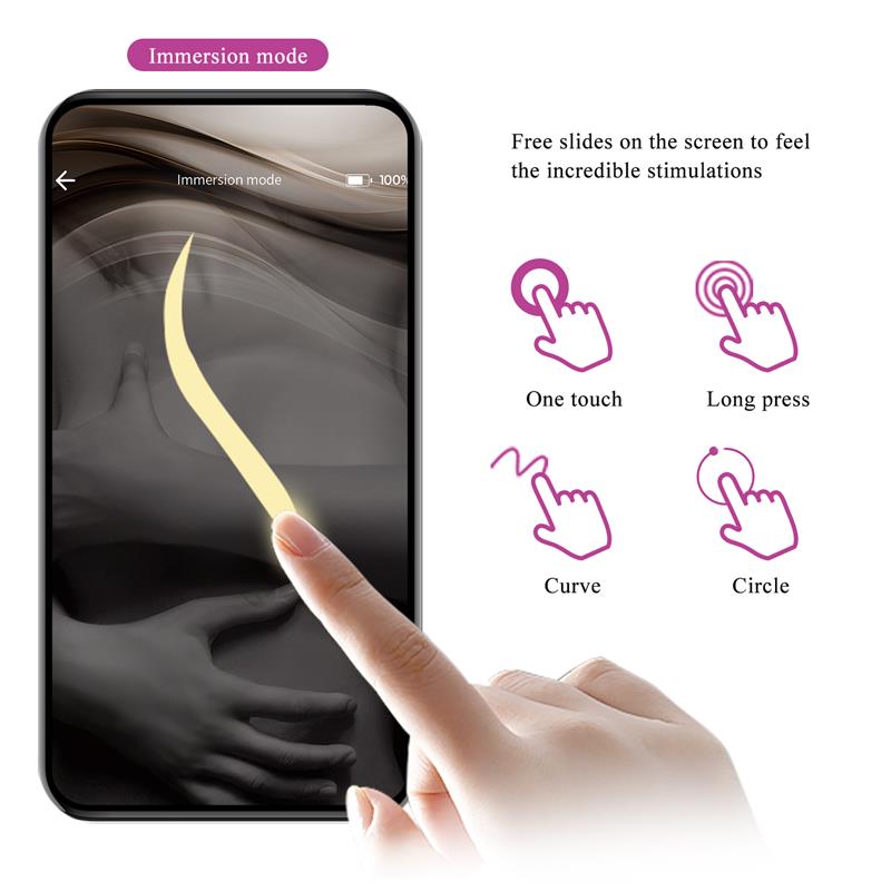 Abner Huevo Vibrador con App Lila - Imagen 7