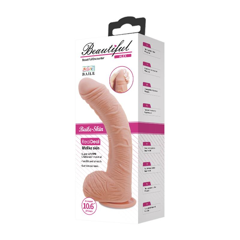 Alex Dildo con Testículos Punto G con Ventosa Natural - Imagen 3