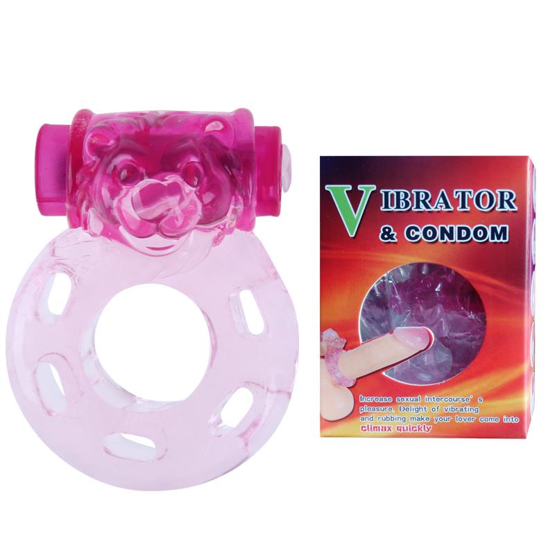 Anillo Vibrador Color Oso Rosa - Imagen 4