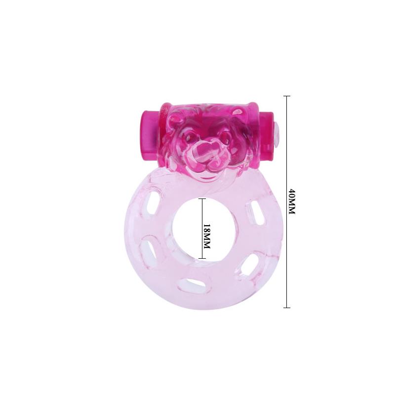Anillo Vibrador Color Oso Rosa - Imagen 5