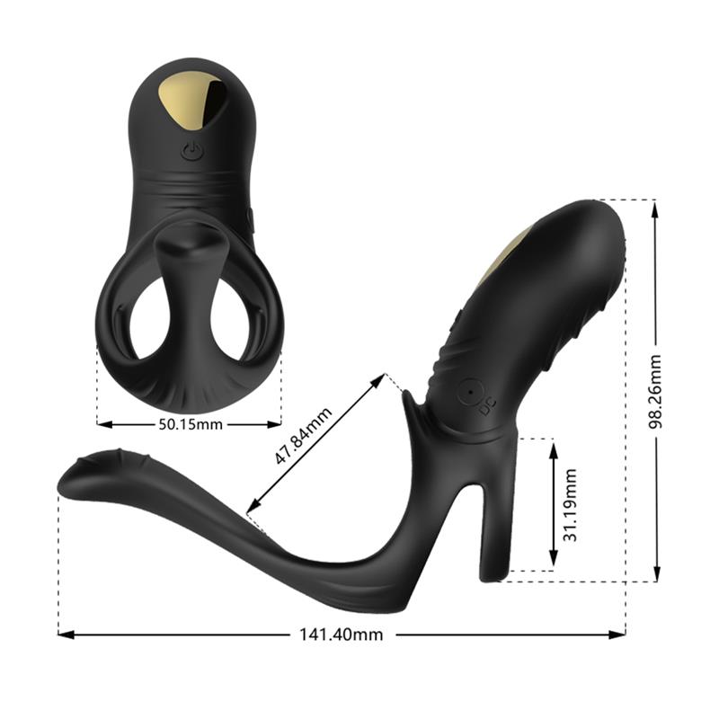 Anillo Vibrador con Estimulación Perianal - Imagen 3