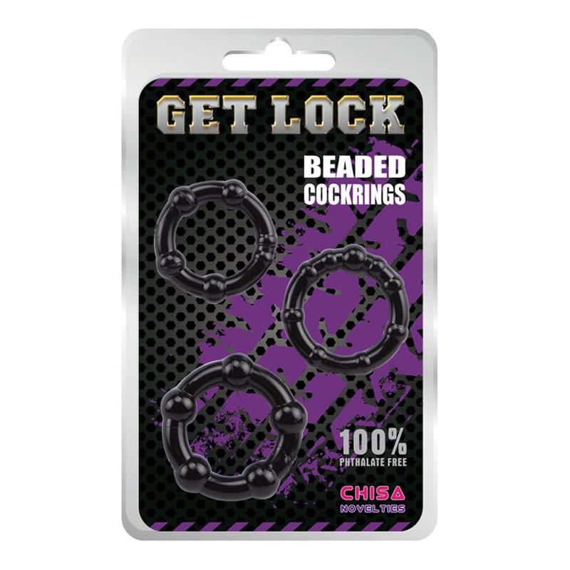 Anillos para el Pene Beaded Negro - Imagen 4
