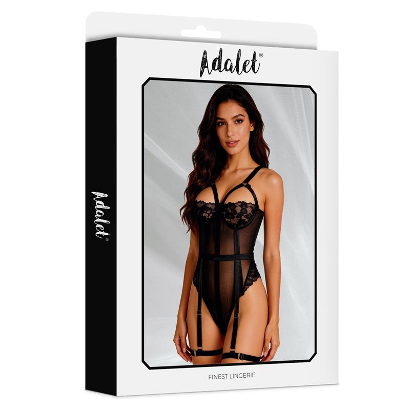 Ariana Body con Liguero y Ligas Negro - Imagen 4