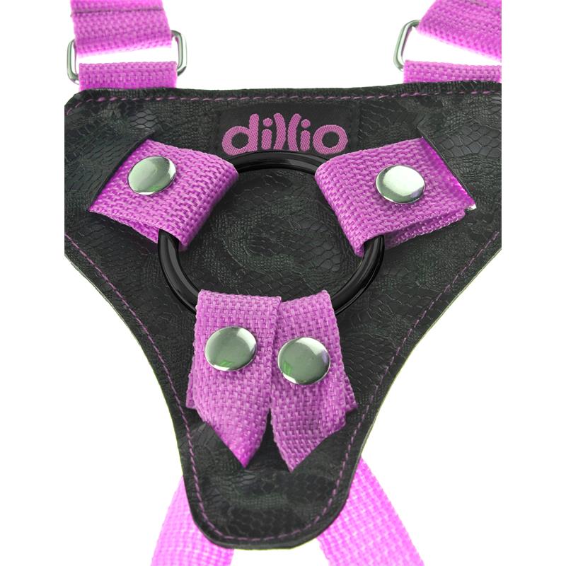 Arnés con Tirantes y Dildo 19 cm-7 Rosa - Imagen 5