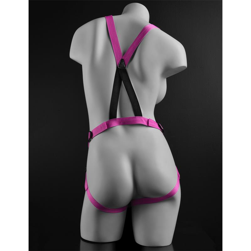Arnés con Tirantes y Dildo 19 cm-7 Rosa - Imagen 6