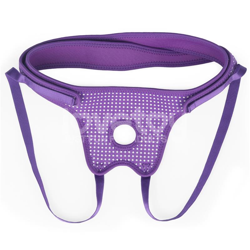 Arnés Easy Strap On Harness Polka Dots Púrpura - Imagen 3