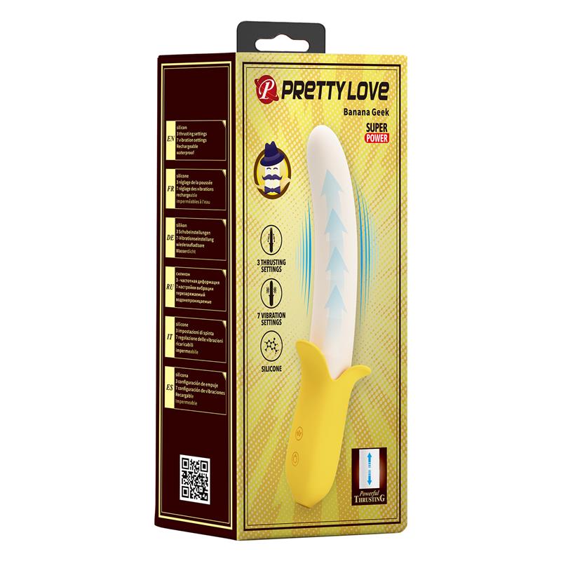 Banana Geek Vibrador con Thrusting USB - Imagen 3