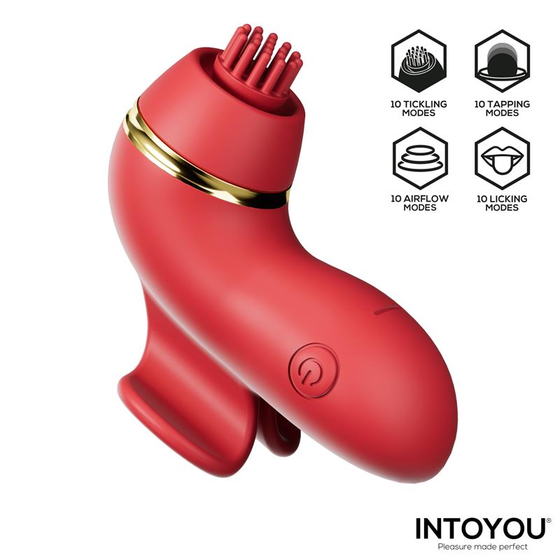 Beeny Estimulador con 4 Cabezales, Succión, Tapping, Tickling y Licking - Imagen 4