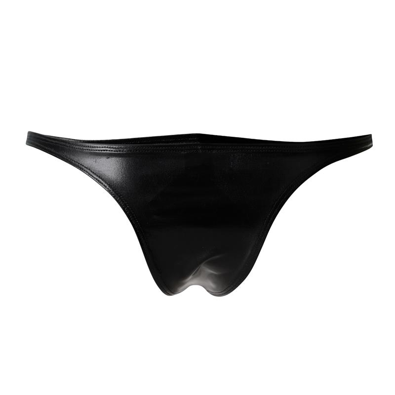 C4M11 Calzoncillo Estilo Brazilian Leatherette Negro - Imagen 3