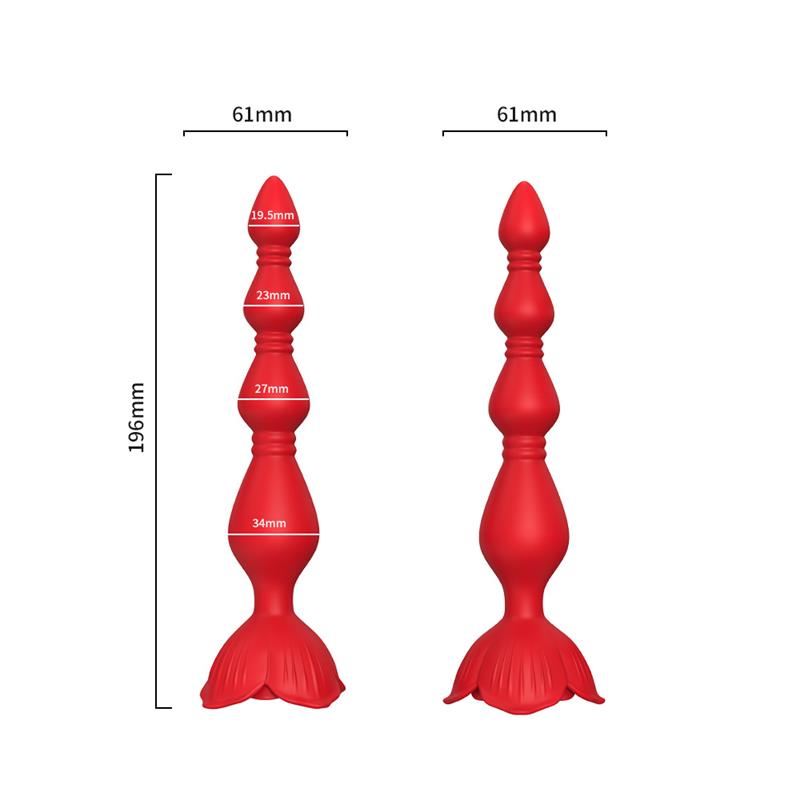 Cadena Anal con Vibración Base de Rosa - Imagen 3