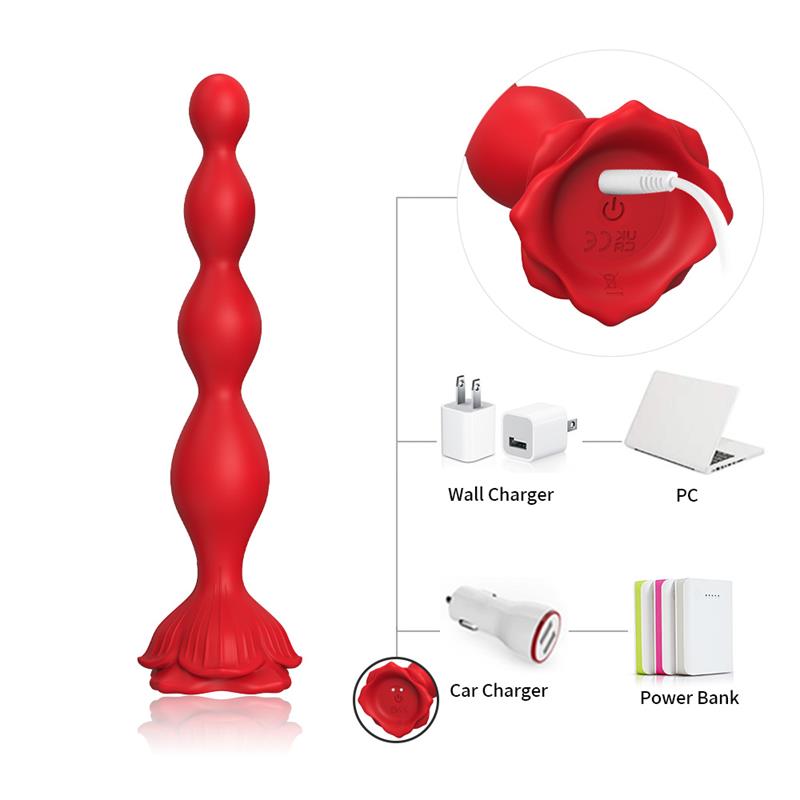 Cadena Anal con Vibración Base de Rosa - Imagen 4