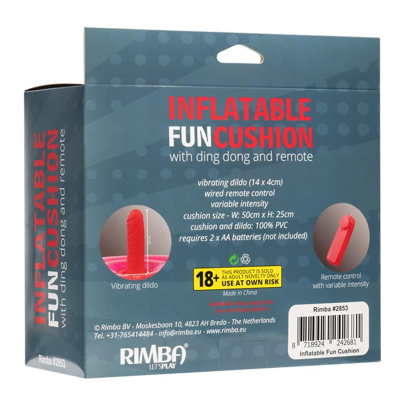 Cojín Hinchable con Dildo, Vibración y Control Remoto Ding Dong - Imagen 3