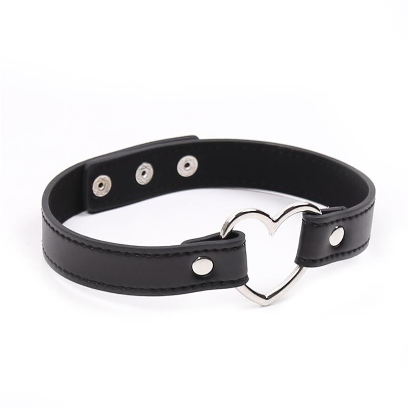 Collar con Aro en Forma de Corazón Ajustable 41,5 cm Negro - Imagen 3