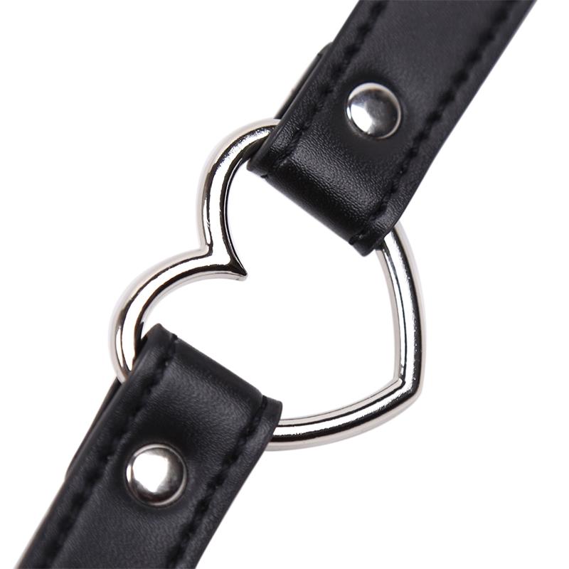 Collar con Aro en Forma de Corazón Ajustable 41,5 cm Negro - Imagen 4