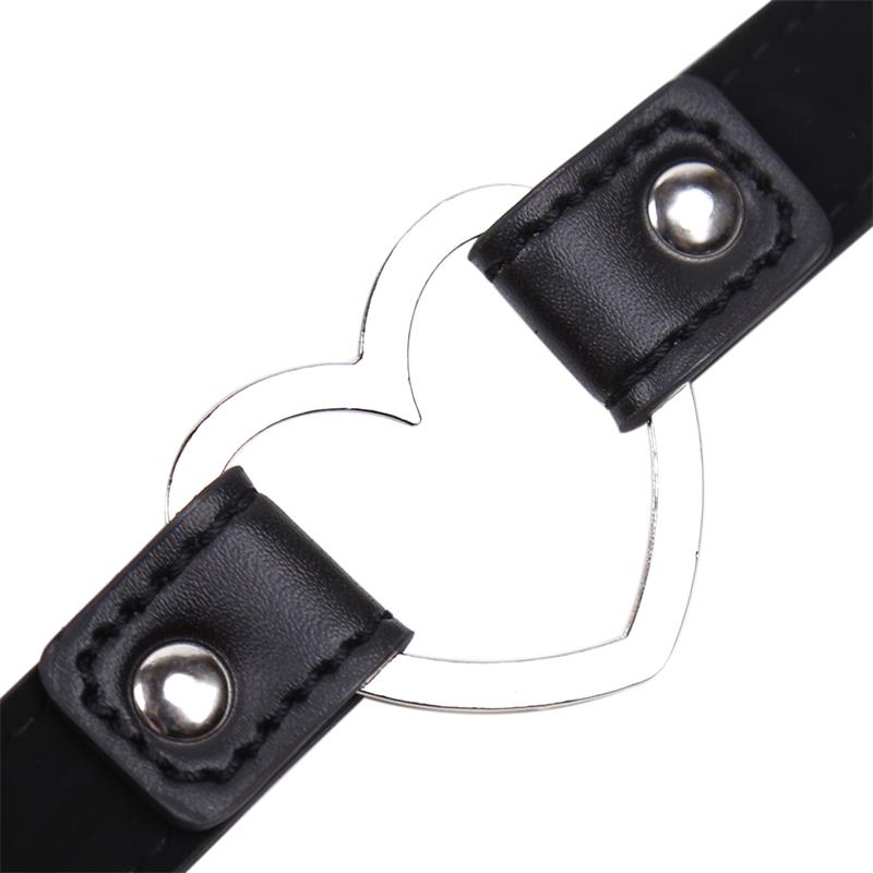 Collar con Aro en Forma de Corazón Ajustable 41,5 cm Negro - Imagen 5