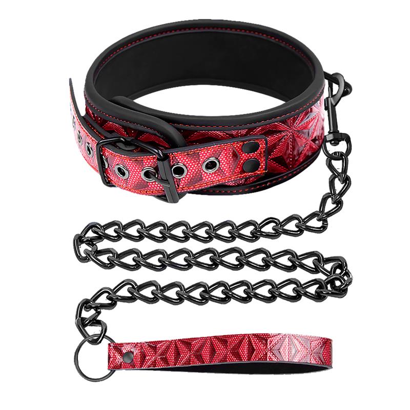 Collar con Correa Ajustable Diamond Cuero Vegano - Imagen 5