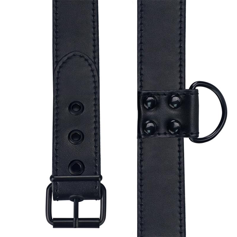 Collar con Correa Negro Mate - Imagen 3