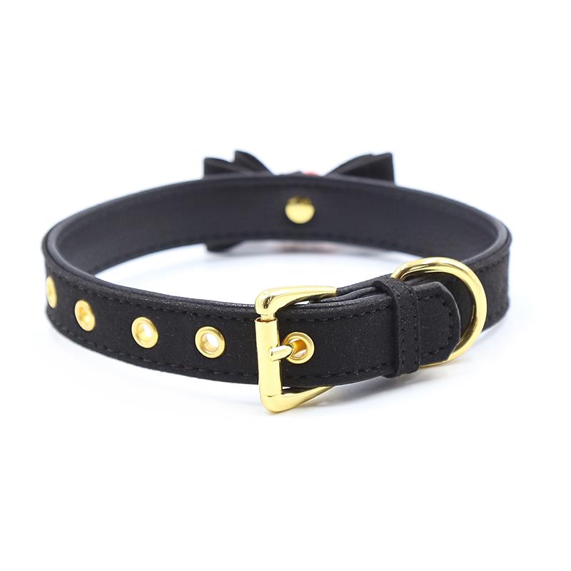 Collar con Lazo y Cascabel 44 cm Negro/Rojo - Imagen 3