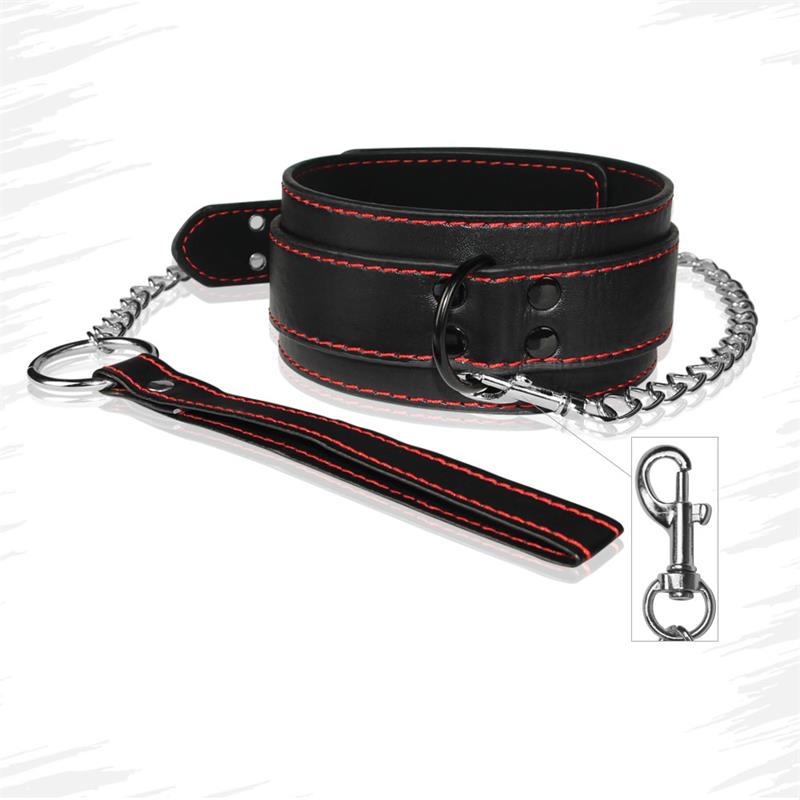 Collar y Correa Bondage Negro - Imagen 3