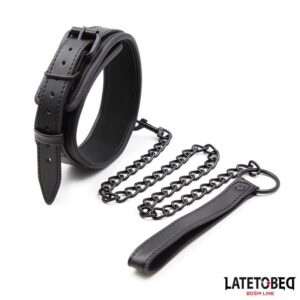 Collar y Correa Neopreno Negro