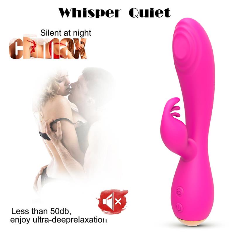 Conejito Vibrador Magic Stick con Pulsación Fucsia - Imagen 5